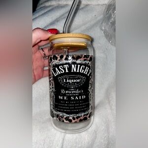 16oz glass mason jar with wooden lid #uvdtftransfer